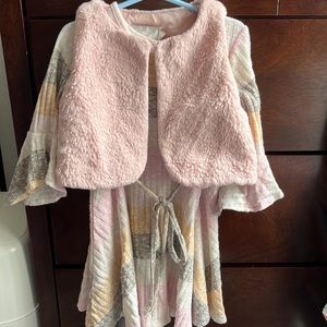 Toddler dress with vest